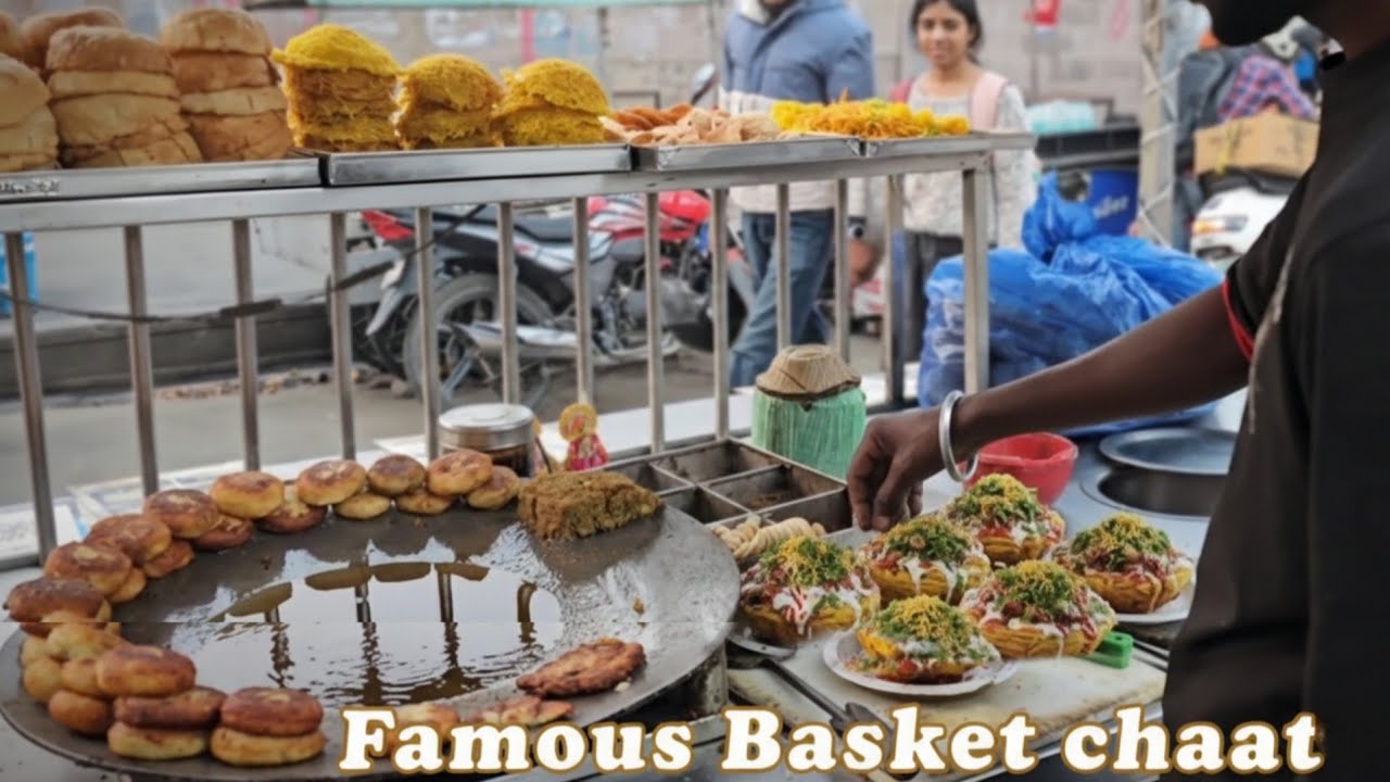 Famous Basket chaat chatori gali 🤤 tasty chaat corner in chatori gali 