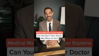 Can You Sue If Your Doctor Was Mean To You? #shorts #law #lawyer
