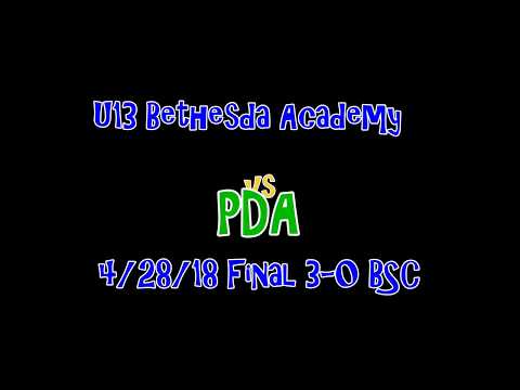 U13 Bethesda Academy vs PDA  4 28 18