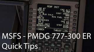 MSFS - PMDG 777-300 ER Quick Tips