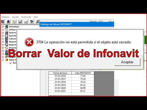 Borrar Valor Infonavit