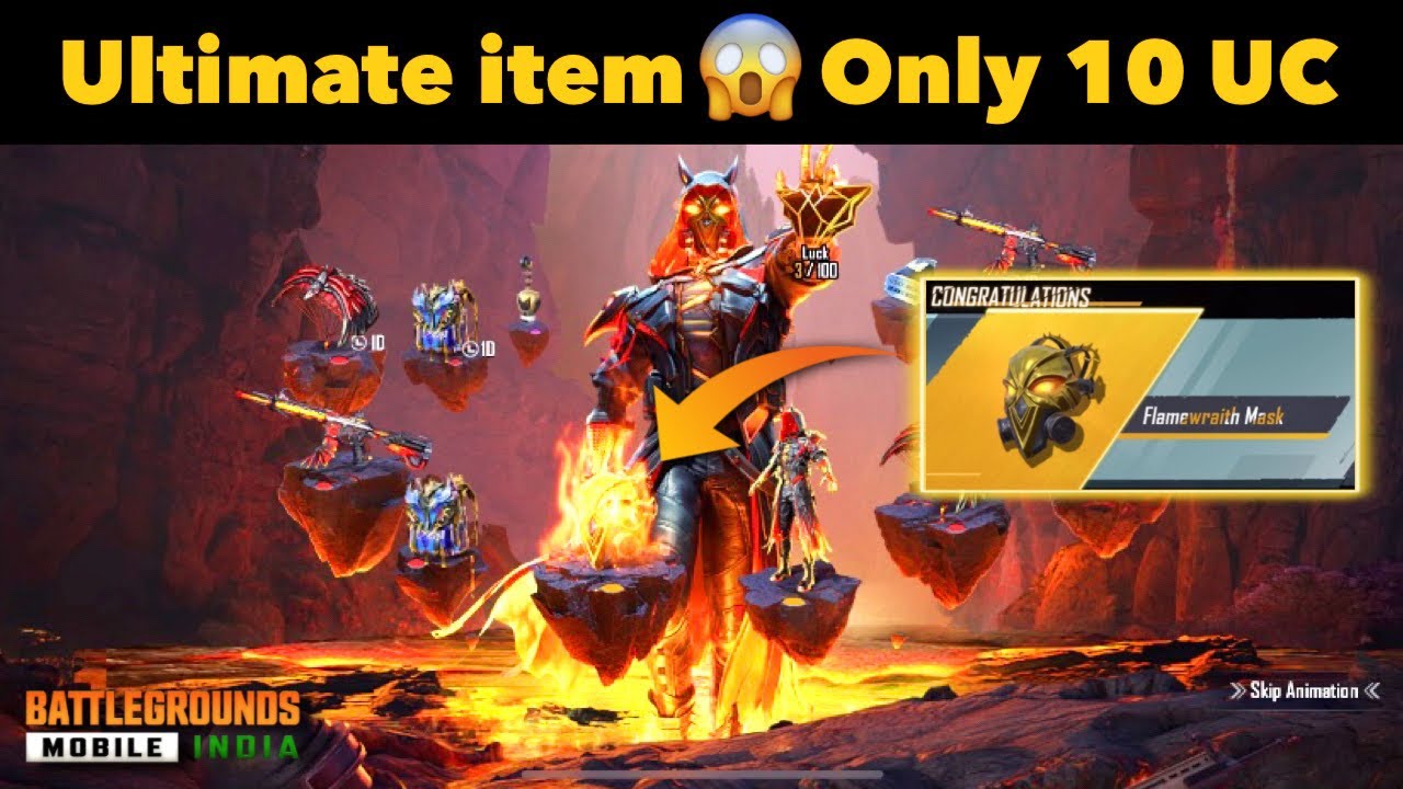 OMG 😱 Got Flamewraith Mask (Ultimate)🔥 In Just 10 UC | Flamewraith Set | BGMI/PUBG | SouGata Plays