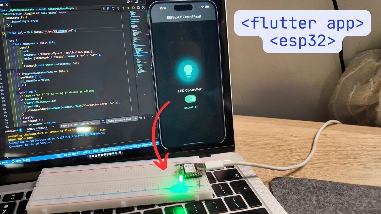 Control ESP32 with Your Own Flutter App! (XIAO ESP32-C6 IoT Tutorial ...