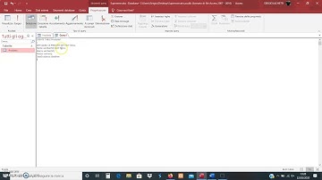 Microsoft Access:creazione di una tabella con linguaggio SQL