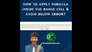 How to apply any Formula inside the Formula range cell in Excel?