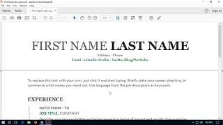 Save Document as a PDF Using Word 2016