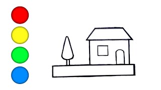 How to draw a house easy tutorial step by step for kids screenshot 5