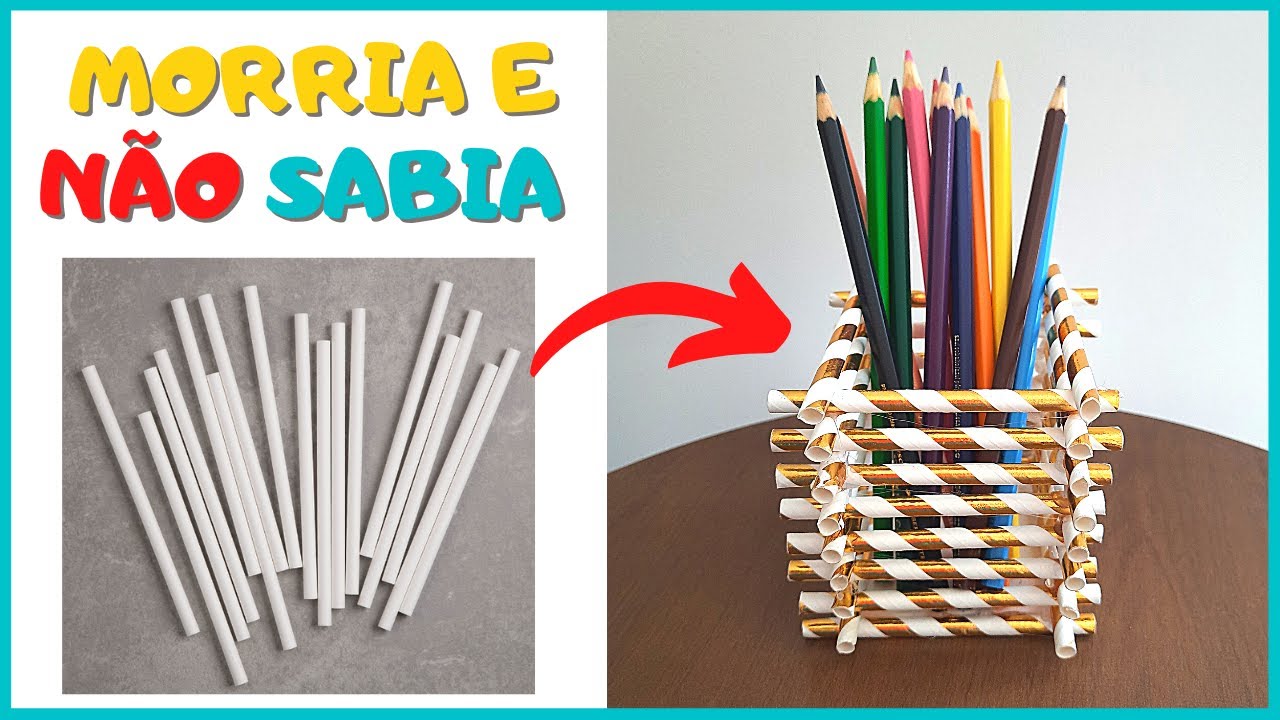 APRENDA AGORA essa IDEIA GENIAL com CANUDINHOS de PAPEL | Faça Você ...