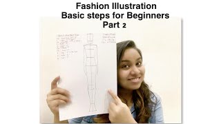 How to draw a basic fashion figure for beginners Part 2|Fashion Figure Tutorial|#fashionfigure