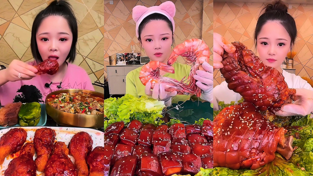 Real Mukbang :) spicy Pork Bellly Soothing Sounds While Enjoying Delicious 먹방 모음이 팅쇼 리얼 사운드 #1958
