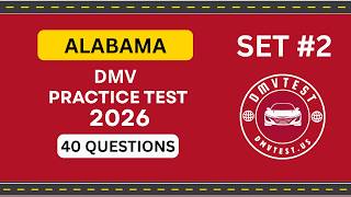 Alabama DMV Practice Test 2026 | Permit Test 2 | 40 Questions | Study and Pass Immediately