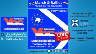 The Hague, Netherlands - March and Rally for Scottish Independence 2024.