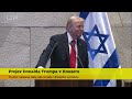 Trump v Knesetu ohlásil „úsvit nového Blízkého východu“