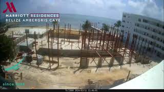 Marriott Residences Ambergris Caye Belize construction time lapse March 2024