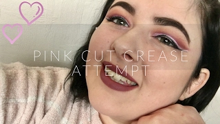 ♡ Pink Cut Crease Attempt | The perks of being Lou ♡