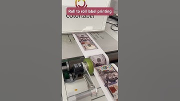 Roll to roll label printing machine #inkjetprinter #digitalprinting #cmyk #labelprinting #machine