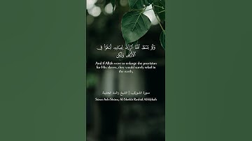 وهو الذي ينزل الغيث من بعد ما قنطوا وينشر رحمته | تلاوة للشيخ راشد الحليبة
