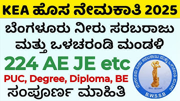 BWSSB Recruitment 2025: 224 AE & JE Vacancies | Salary, Eligibility, Apply Online!