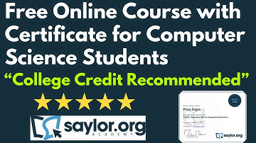 Free Online Course with Certificate for Computer Science Students | College Credits | Saylor Academy