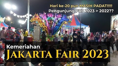 Jakarta Fair 2023. Antusias tinggi pengunjung mengejar promo, pameran dan membeli jajanan