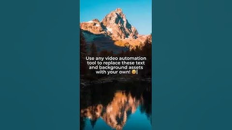 Use any video automation tool to replace these text and background assets with your own  😊