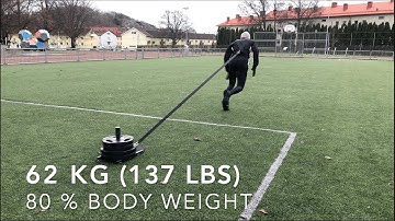 Sprint workout with weight sled - Improve acceleration