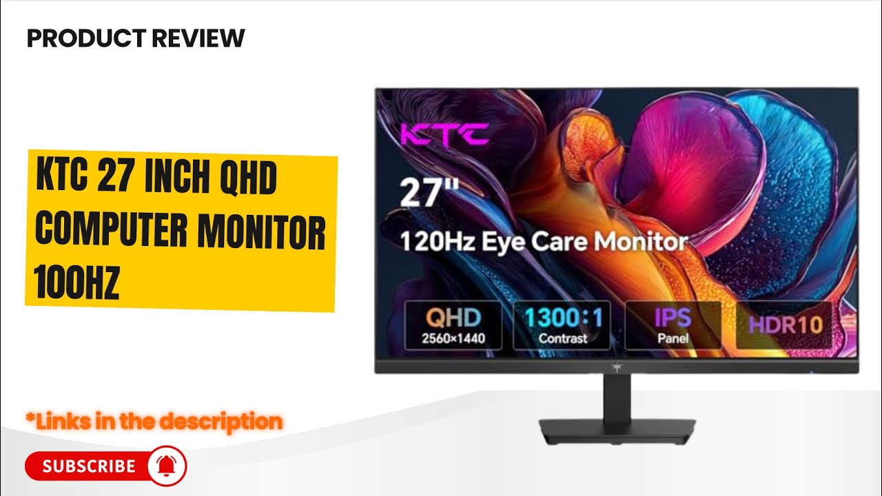KTC 27 Inch QHD Monitor Review | 100-120Hz, IPS, FreeSync & HDR10