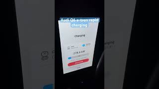 Audi Q6 e-tron charging at almost 300 = 20 to 190 miles in 12 mins. #audiq6 #audi