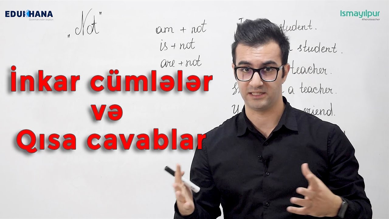 İngilis dilində inkar cümlələr və qısa cavablar #ingilisdili #ingilisdilidersi #ismayilpur