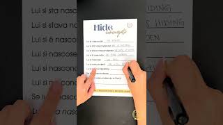 HIDE: coniugazione in inglese
