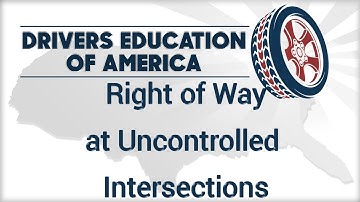 Right of Way at Uncontrolled Intersection - Adult Drivers Ed Online Texas 18-24