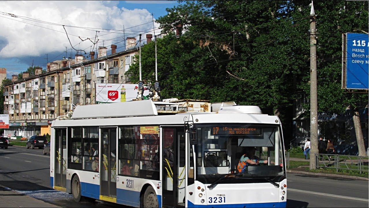 17 троллейбус. Самара. Вид из окна.