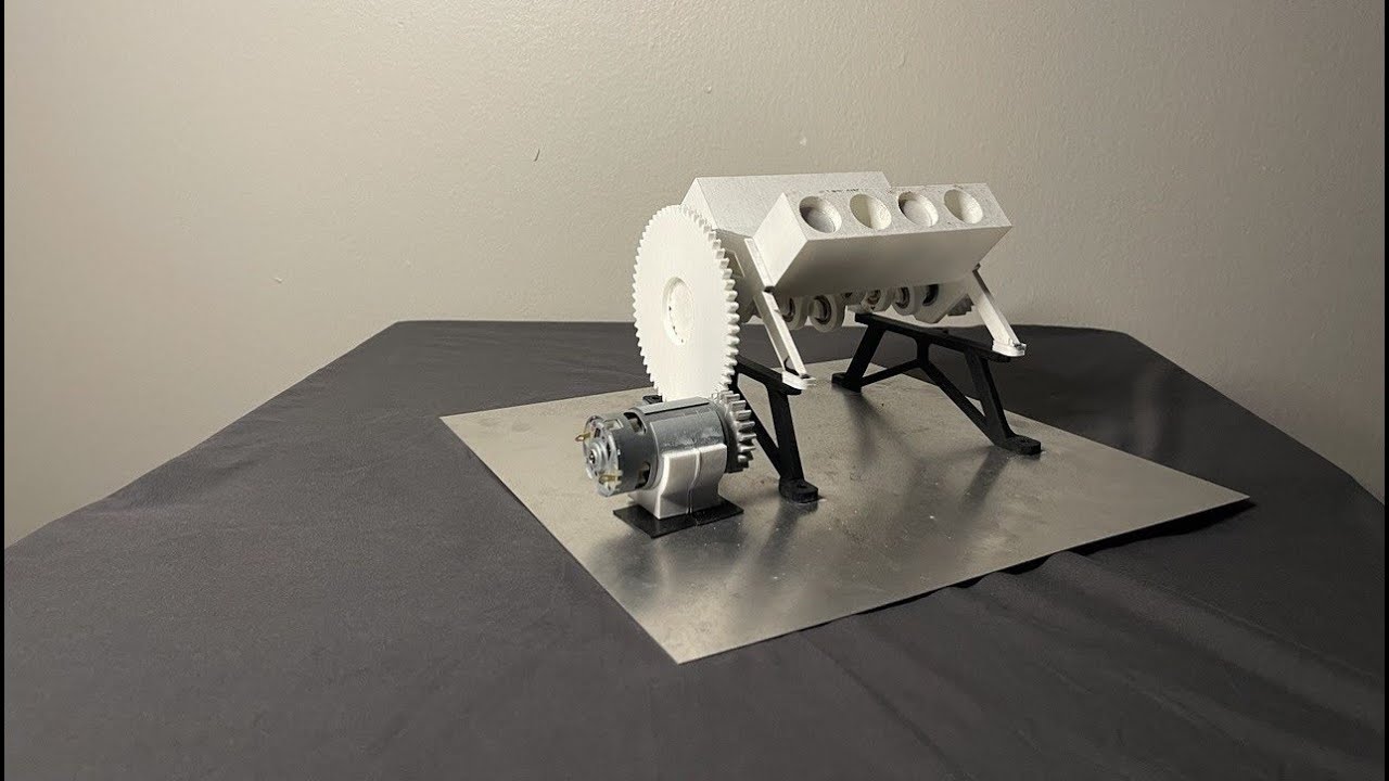 3D-Printed V8 Engine Model | Simplified Build & ASMR Assembly - YouTube