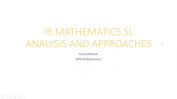 IB Mathematics Analysis and Approaches: Standard Level