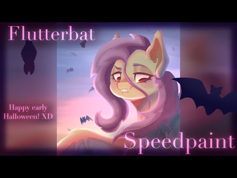 Flutterbat Colouring Flutterbat - Digital Painting 🦇🌸🌷 - YouTube