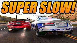 Racers Running From Cops In SLOW Mode!
