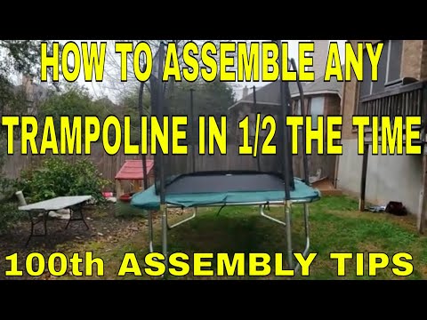 ASEEMBLED 100 TRAMPOLINES - How to Set Up Any Trampoline In Half The Time - Assembly Tips & Tricks