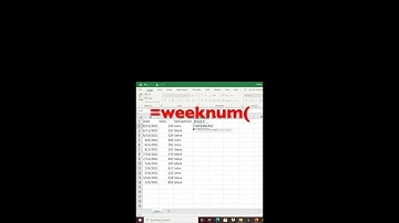 How to quickly find the week number in Excel short video #shorts #excel #exceltips