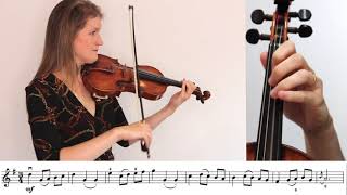 VERY SLOW 60 BPM Minuet in G Major by JS Bach from Suzuki book 1 Play Along Tutorial screenshot 2