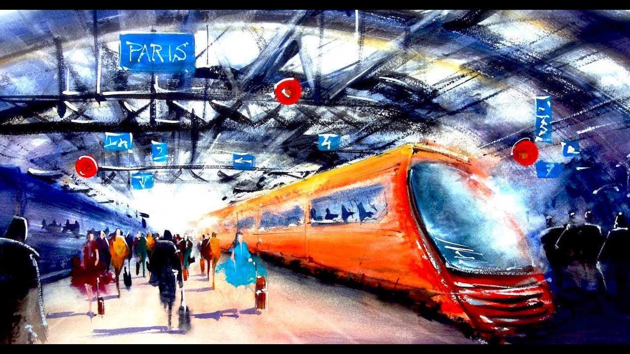 You'll see how to do simply a Railway station with a crowd