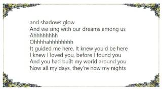 Céline Dion - I Knew I Loved You Lyrics