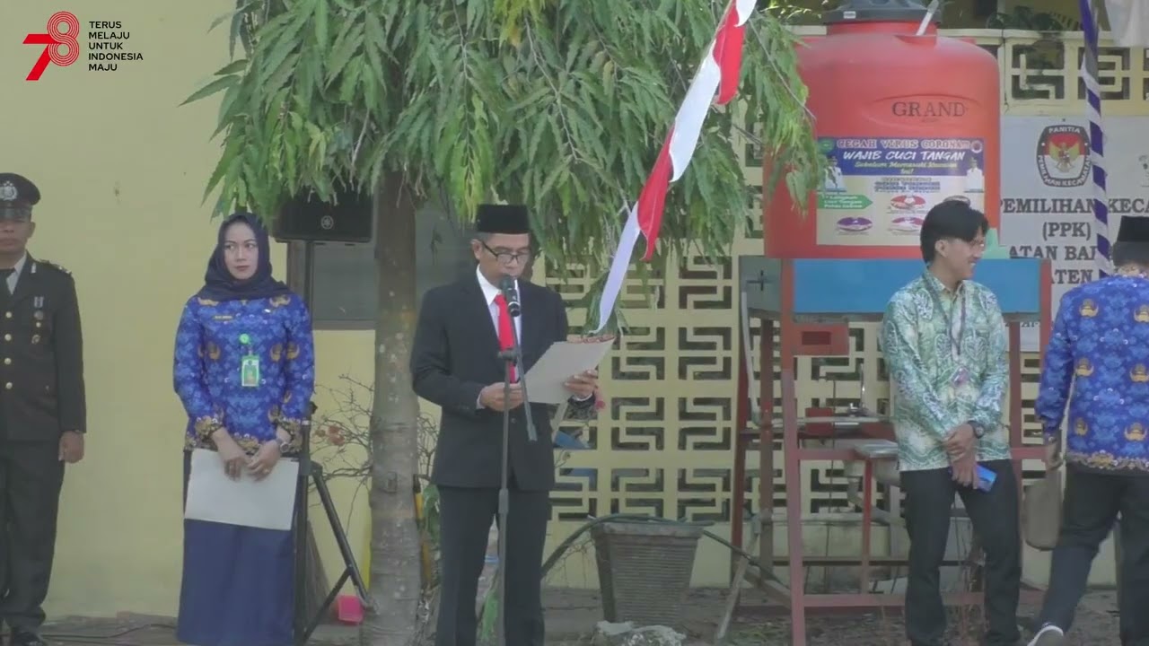 PROSESI UPACARA KEMERDEKAAN RI KE 78 DI KECAMATAN BAKARANGAN KAB. TAPIN