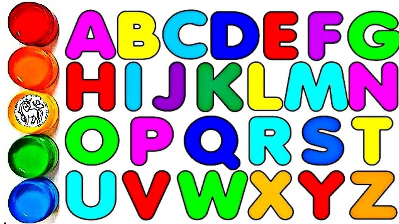 ABCDEFGHIJKLMNOPQRSTUVWXYZ , Easy Draw and Paint Alphabet A to z, kids ...