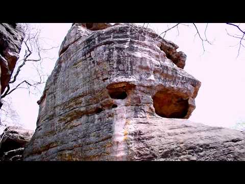 100,000 years ago Bhimbetka Caves, Madhya Pradesh.