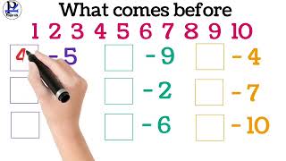 Before numbers | what comes before 1 to 10 | what comes before for kids