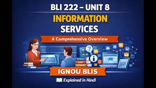 BLI 222 Unit 8 Information Services: A Comprehensive Overview | IGNOU BLIS | Explained in Hindi