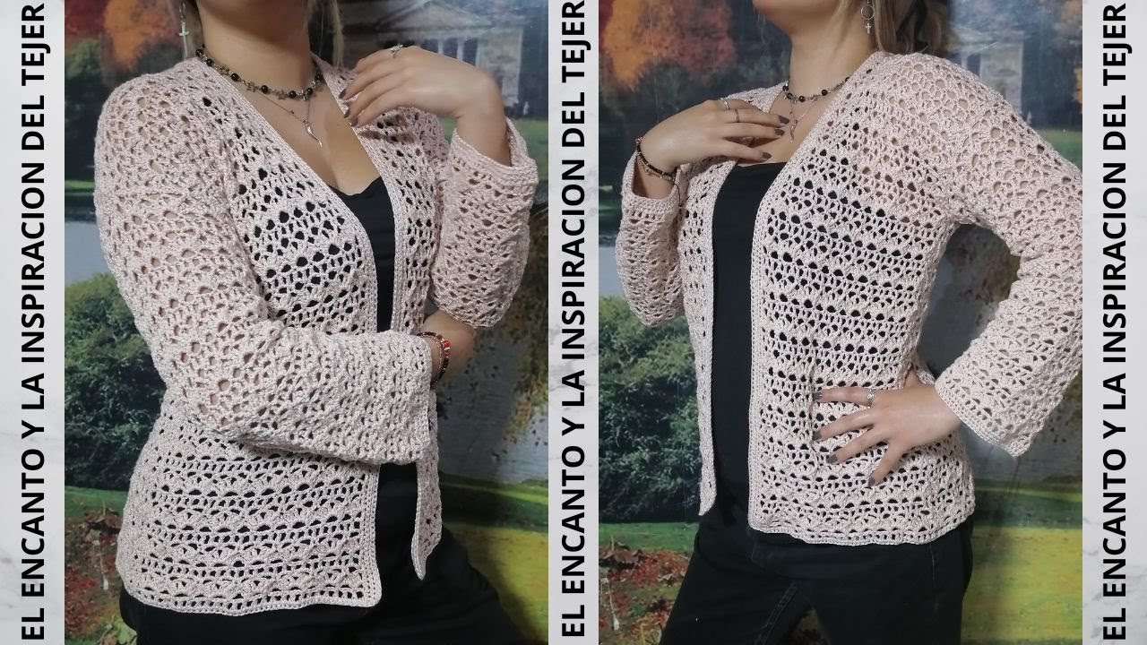 BONITO CARDIGAN A CROCHET FACIL Y RAPIDO