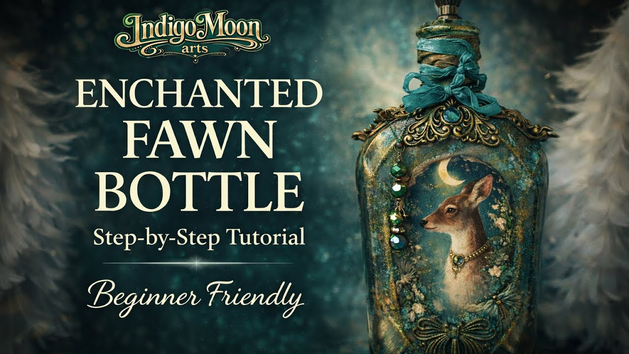 How to Make an Enchanted Fawn Decoupage Bottle | Step-by-Step Tutorial (Part 7 of 23) Attach Image