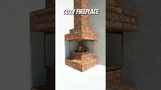 Minecraft cozy fireplace design