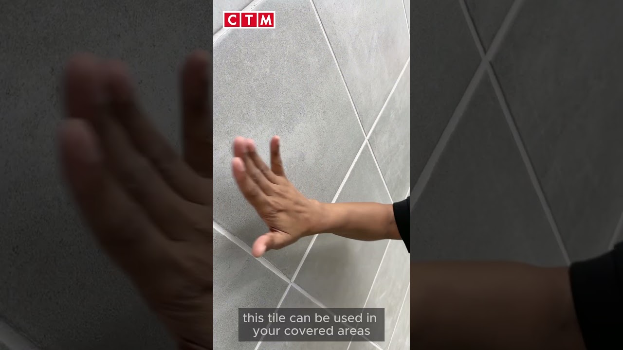 Mazoni Grey Slip Resistant Tile - 350 x 350mm
